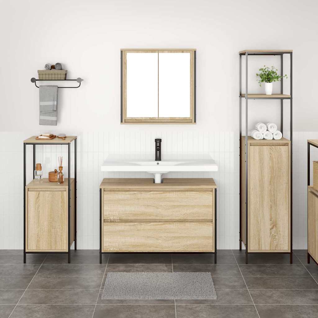 Set namještaja za kupaonicu s ladicama 3 pcs Sonoma hrast
