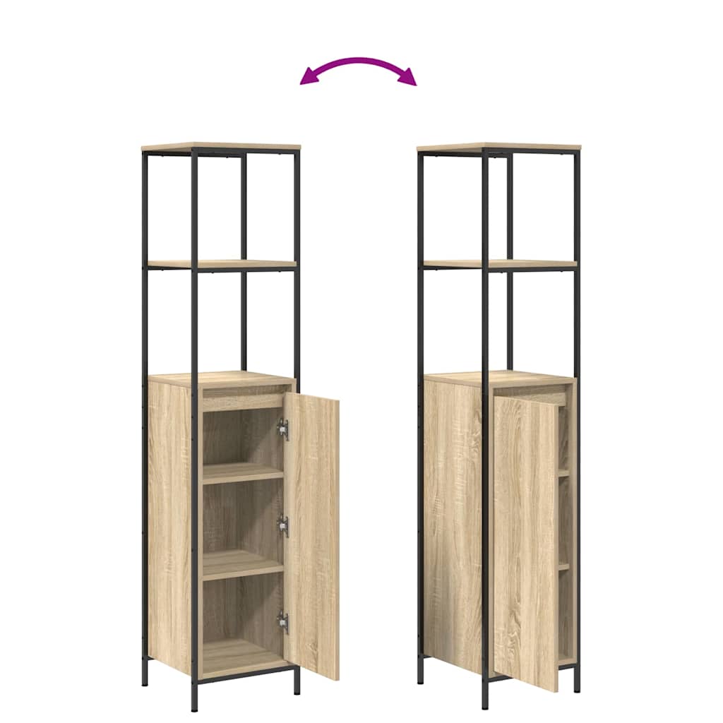 Set namještaja za kupaonicu Zidne 5 pcs Bež Konstruirano drvo