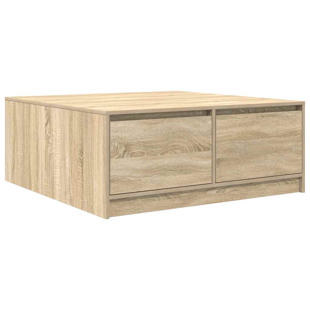stol za kavu s ladicama sonoma hrast 100x100x40 cm