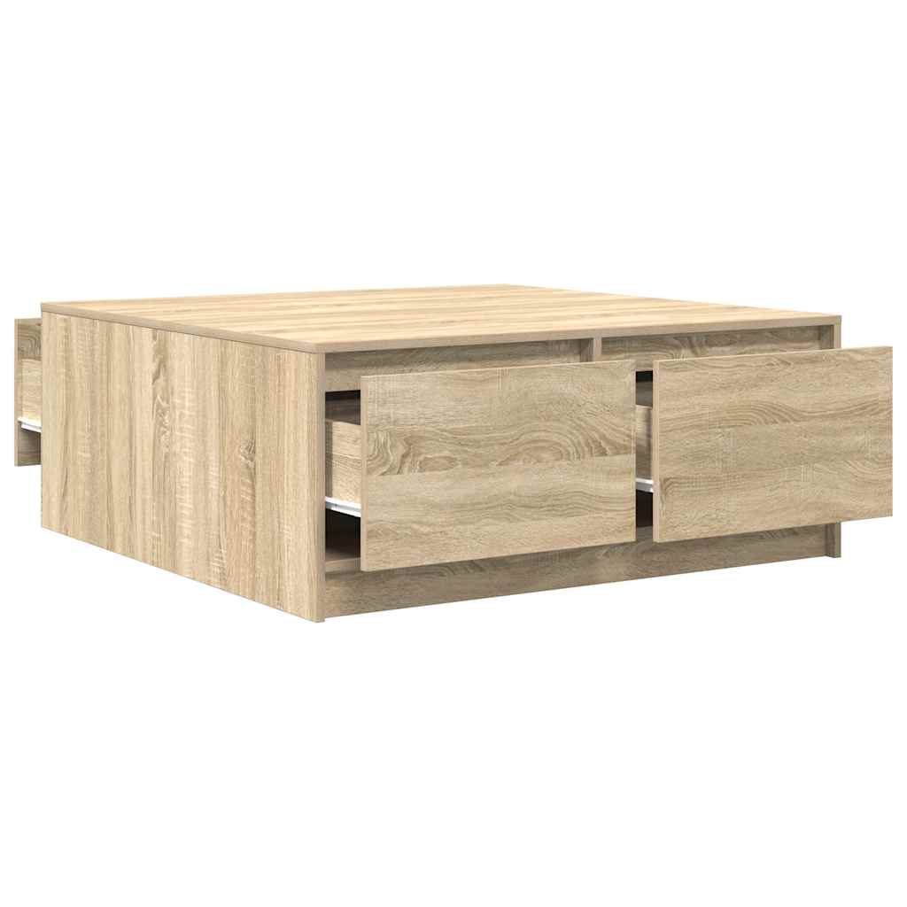 stol za kavu s ladicama sonoma hrast 100x100x40 cm