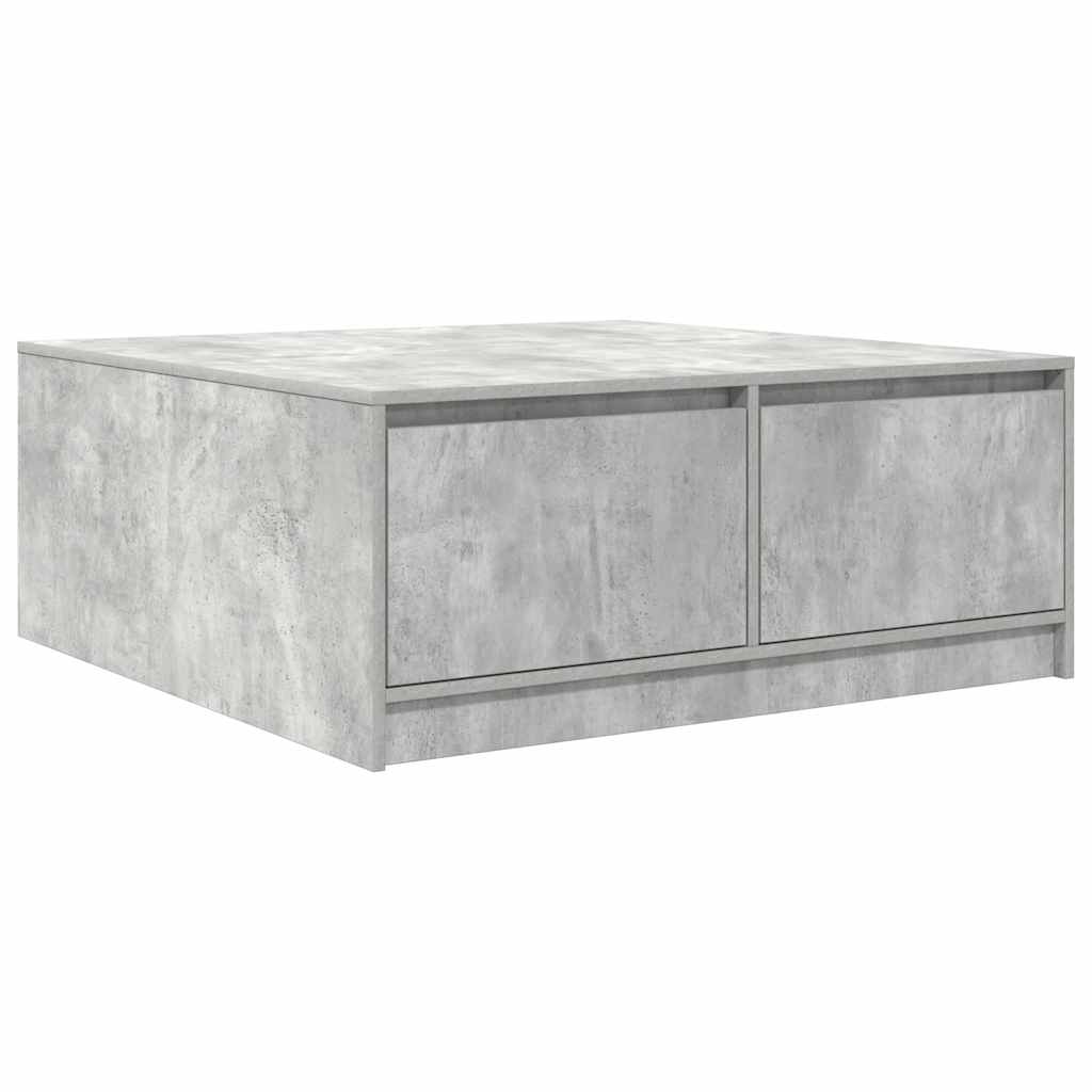 stol za kavu s ladicama beton sivi 100x100x40 cm
