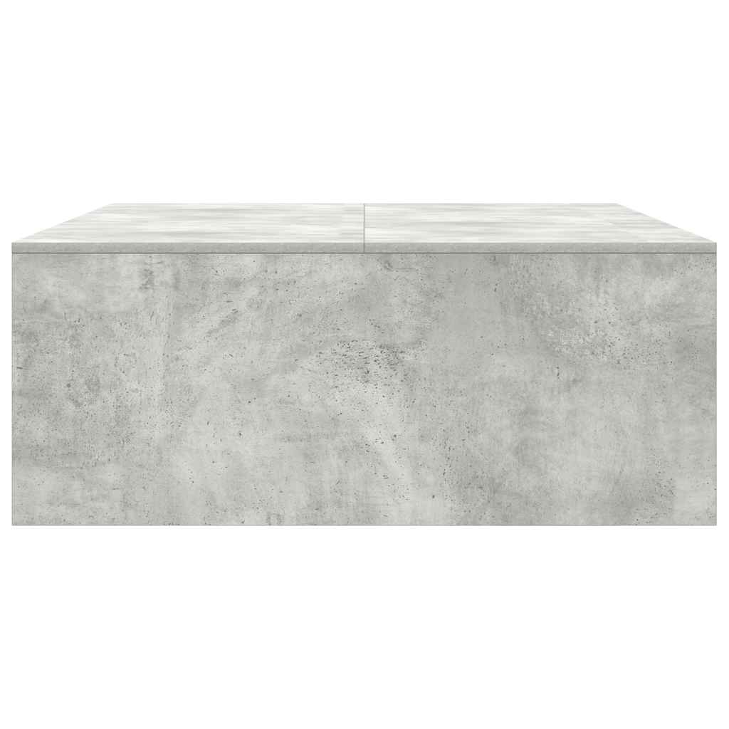 stol za kavu s ladicama beton sivi 100x100x40 cm