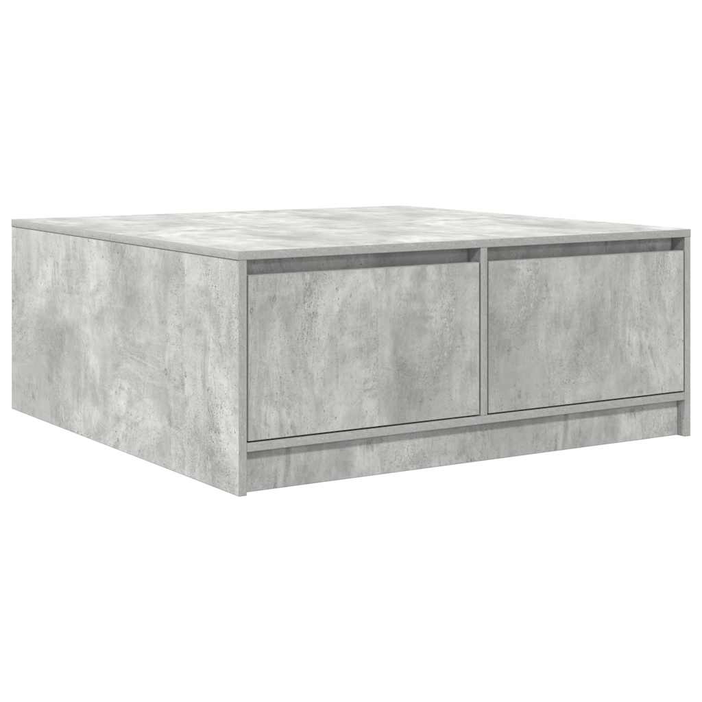 stol za kavu s ladicama beton sivi 100x100x40 cm
