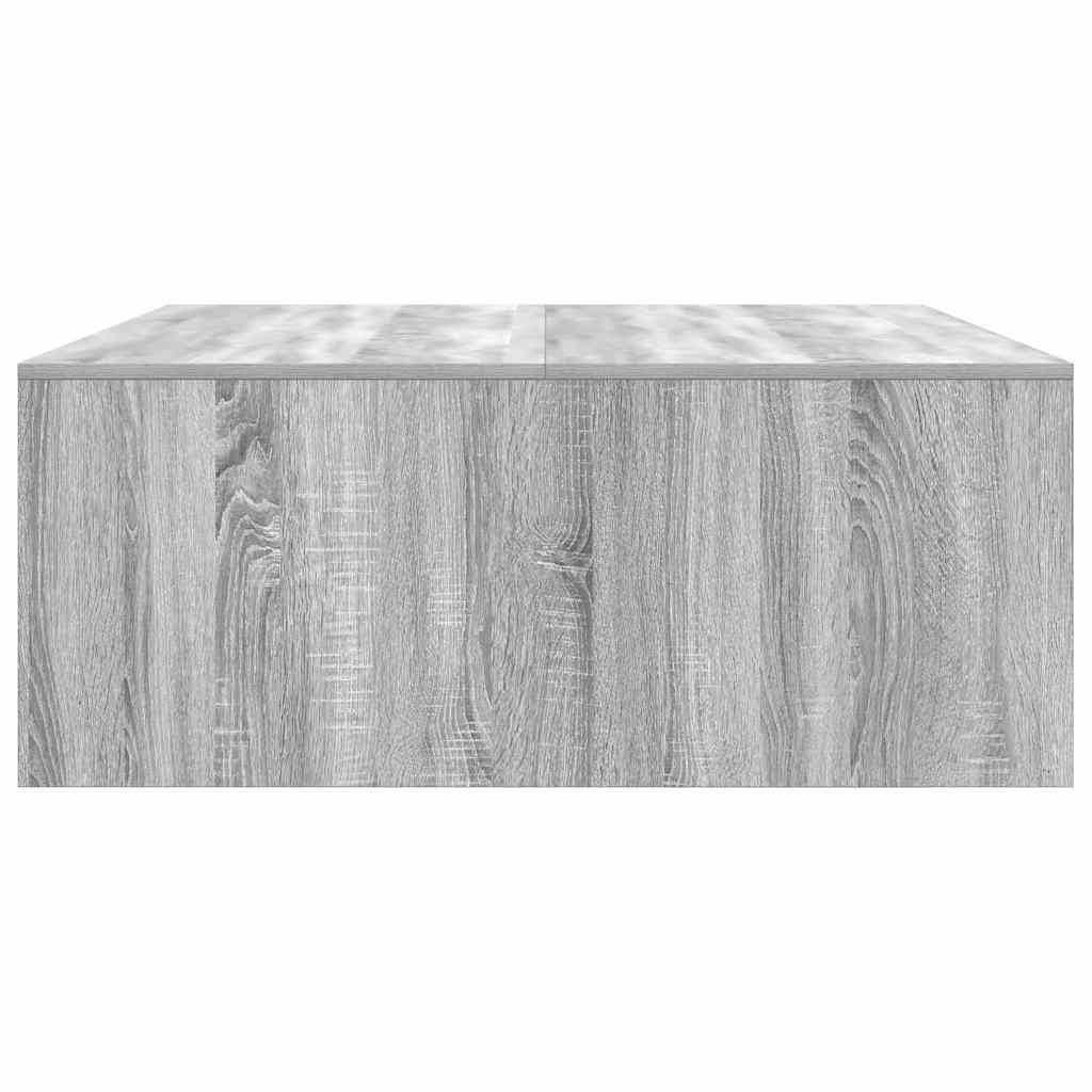 stol za kavu s ladicama sivog sonome 100x100x40 cm