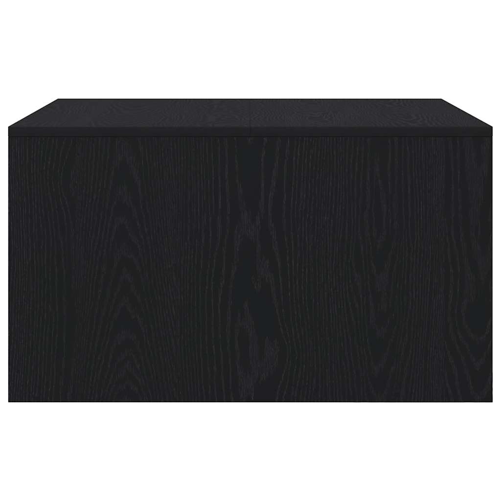 stol za kavu s ladicama crni hrast 70,5x70x40 cm