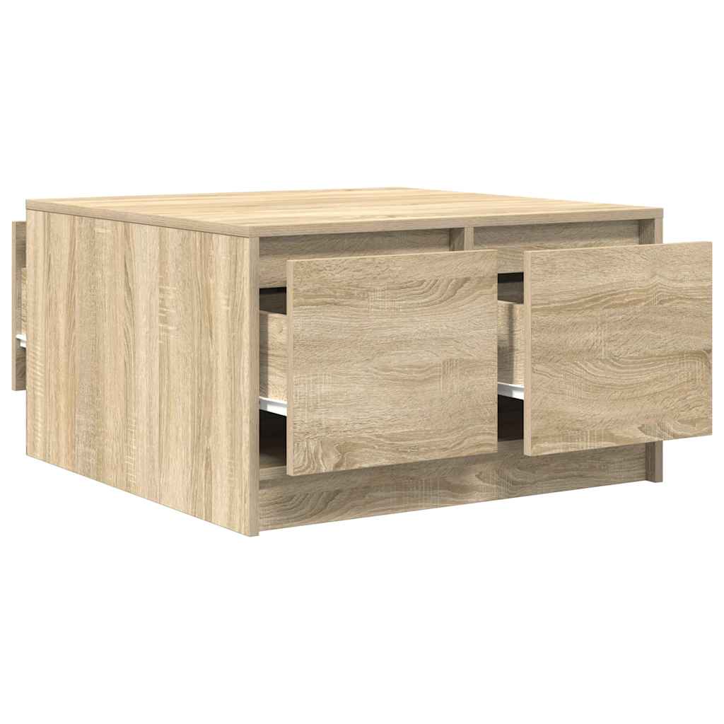 stol za kavu s ladicama sonoma hrast 70,5x70x40 cm