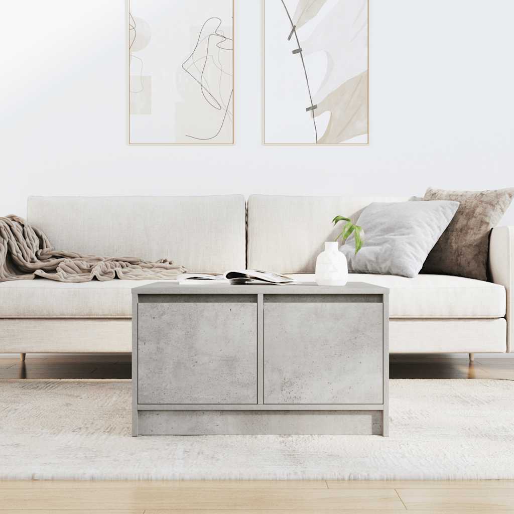 stol za kavu s ladicama beton sivi 70,5x70x40 cm