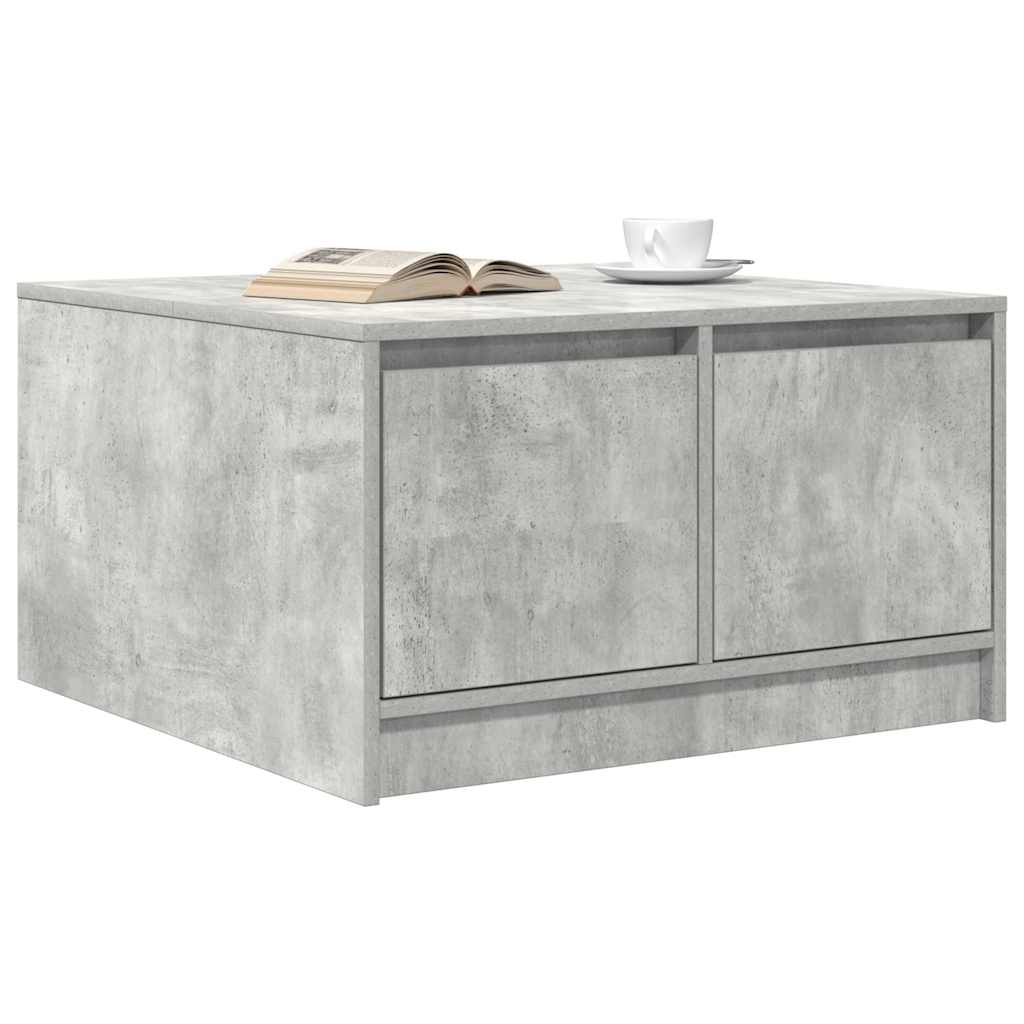 stol za kavu s ladicama beton sivi 70,5x70x40 cm