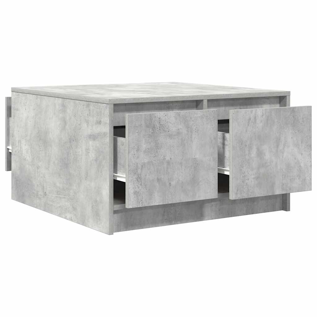 stol za kavu s ladicama beton sivi 70,5x70x40 cm