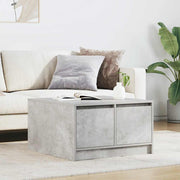 stol za kavu s ladicama beton sivi 70,5x70x40 cm