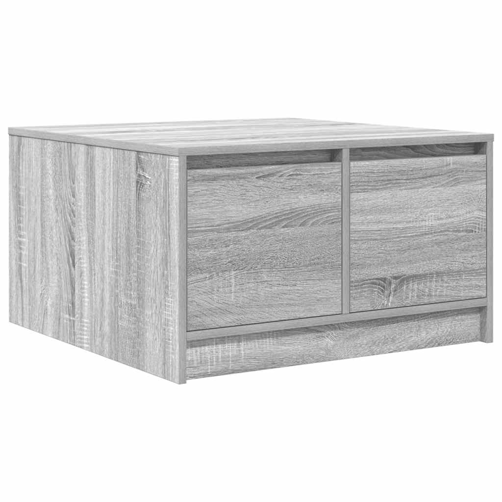 Stol za kavu s ladicama sivog sonome 70,5x70x40 cm