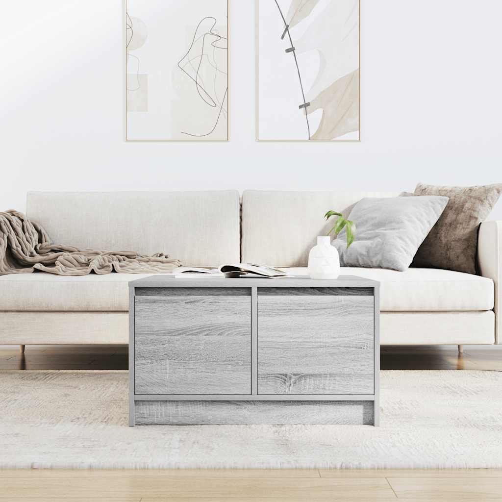 Stol za kavu s ladicama sivog sonome 70,5x70x40 cm