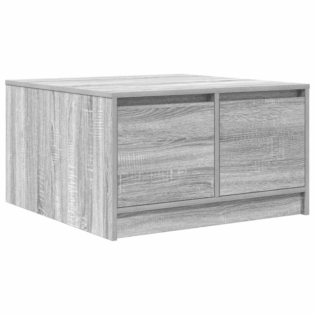 Stol za kavu s ladicama sivog sonome 70,5x70x40 cm