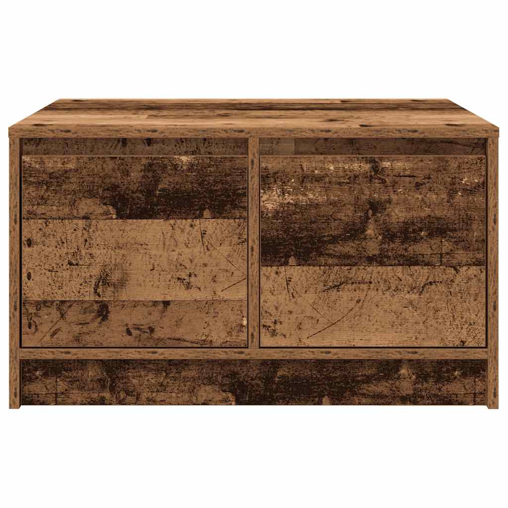 stol za kavu s ladicama staro drvo 70,5x70x40 cm
