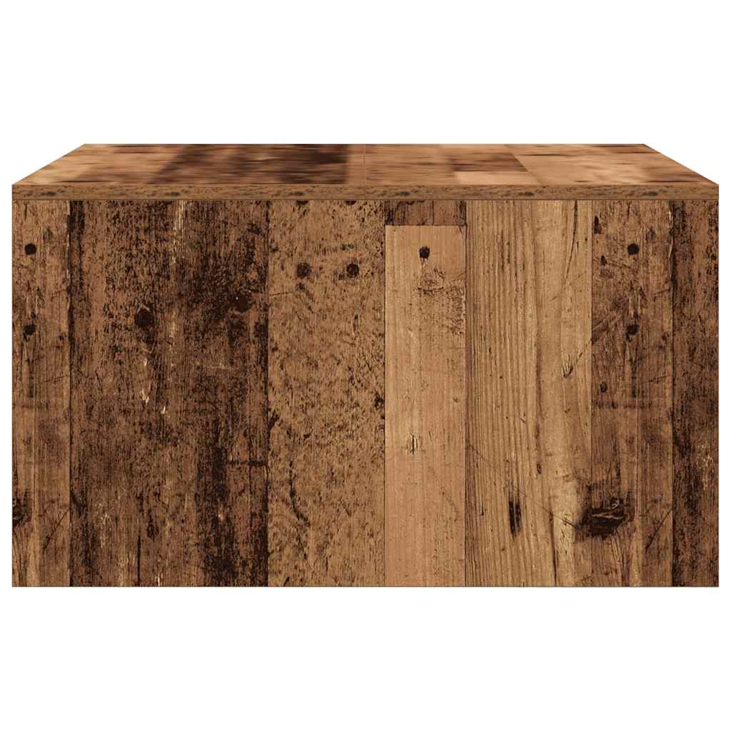 stol za kavu s ladicama staro drvo 70,5x70x40 cm