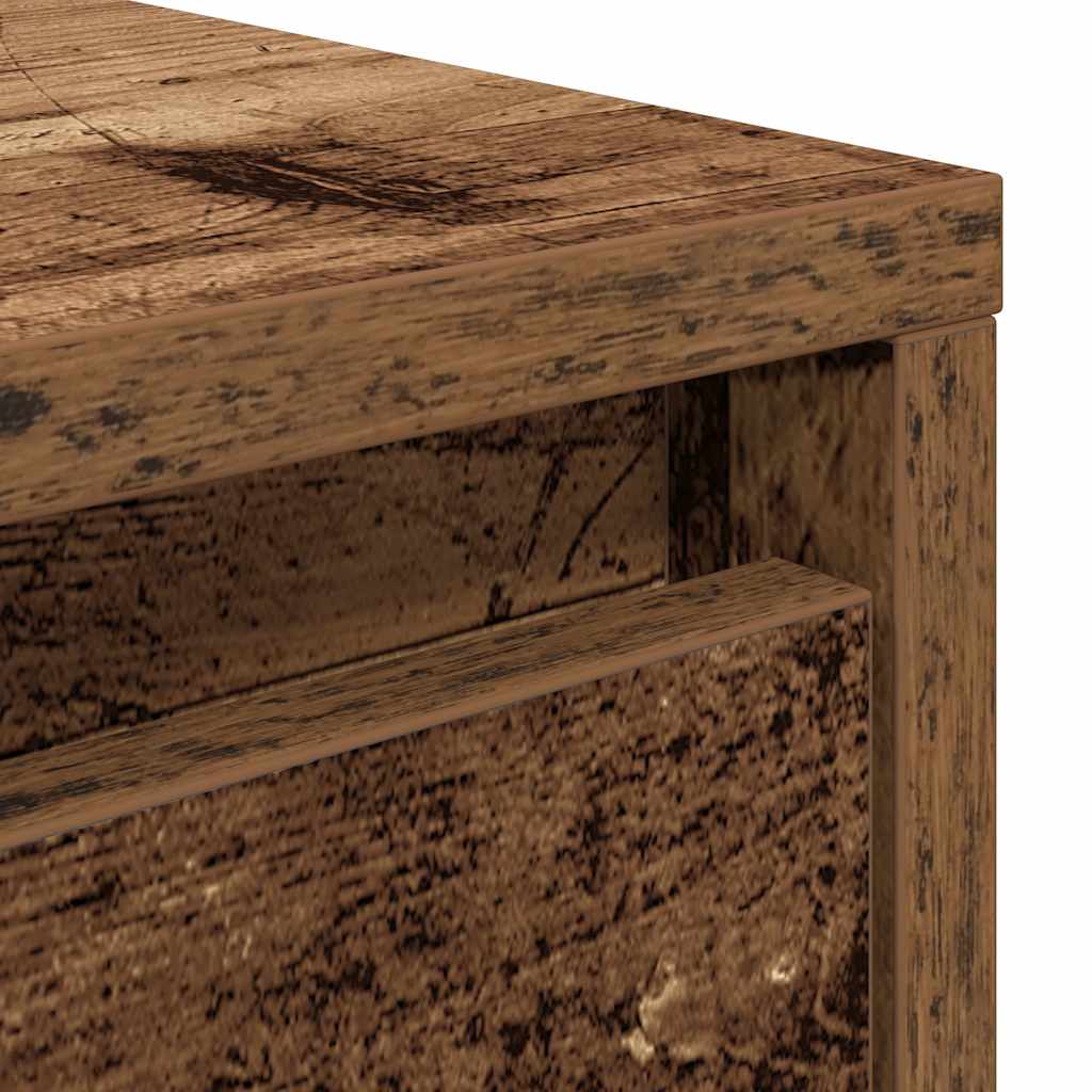 stol za kavu s ladicama staro drvo 70,5x70x40 cm