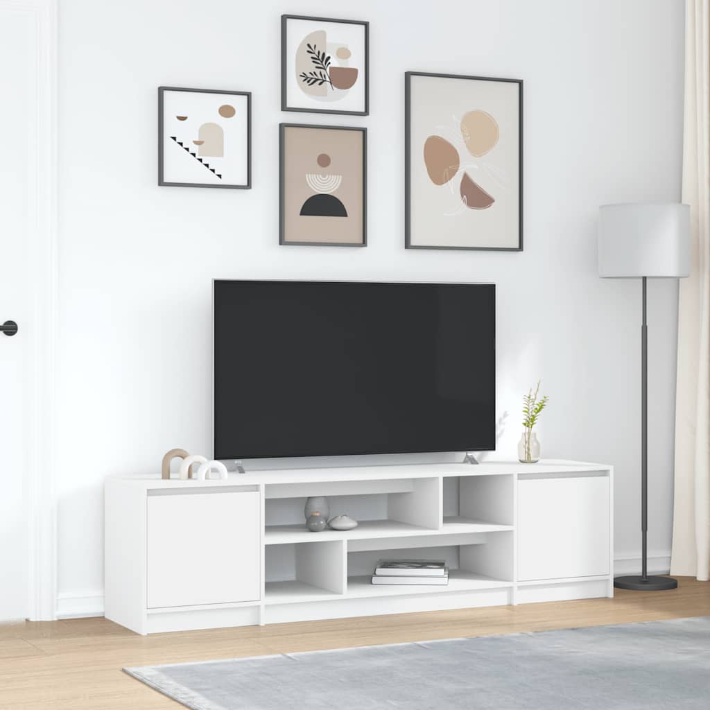 TV ormarić bijeli 188,5x41x50 cm konstruirano drvo
