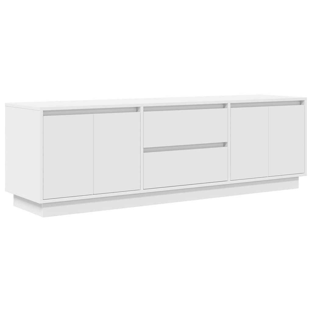 TV ormarić s LED svjetlima bijeli 160,5x41x50 cm