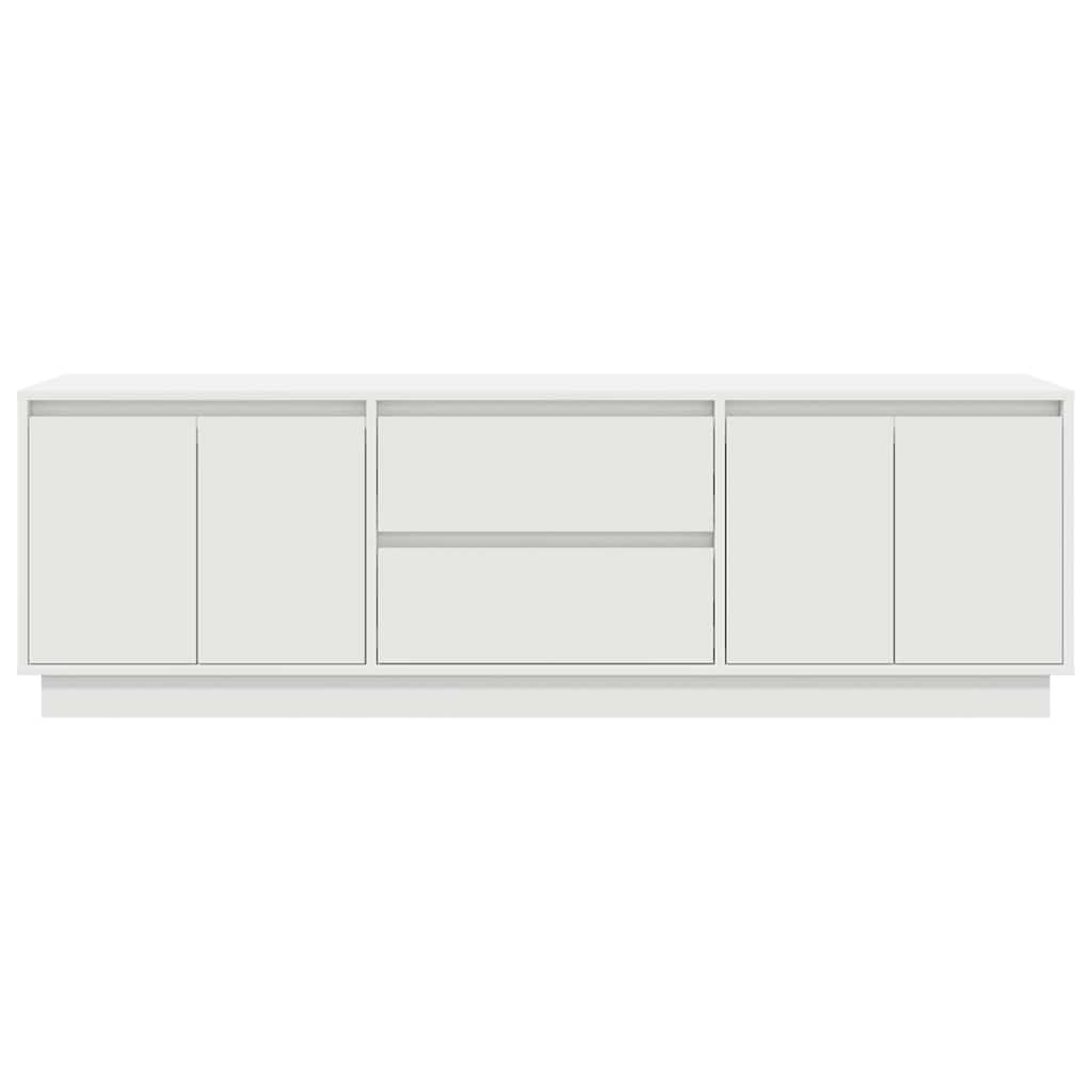 TV ormarić s LED svjetlima bijeli 160,5x41x50 cm