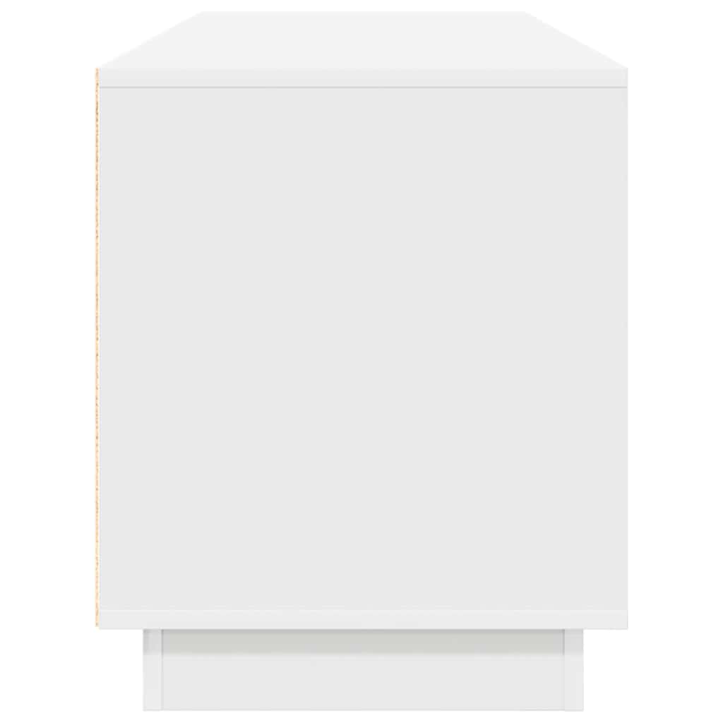 TV ormarić s LED svjetlima bijeli 160,5x41x50 cm