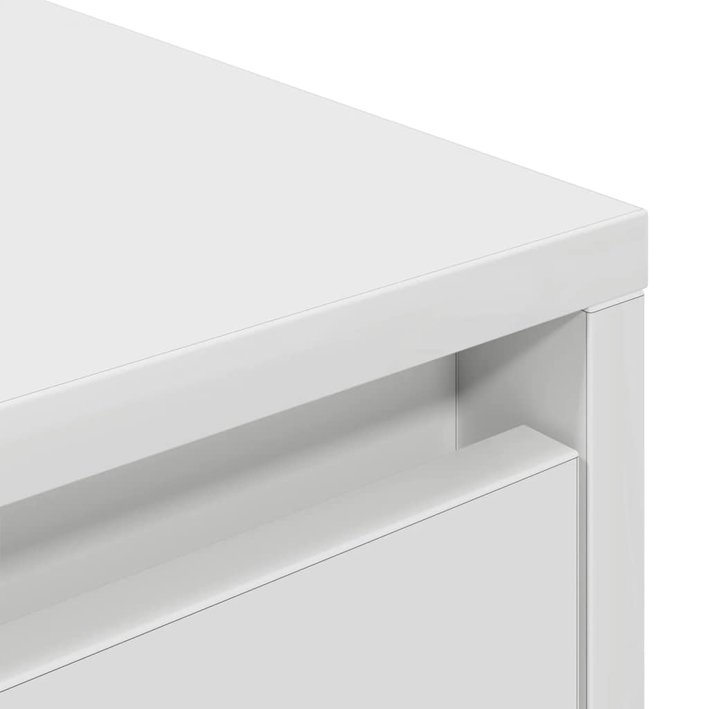 TV ormarić s LED svjetlima bijeli 160,5x41x50 cm