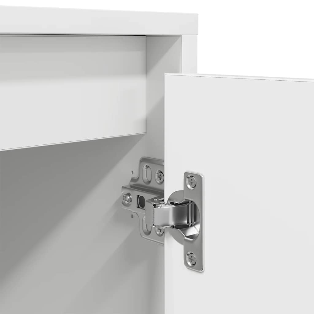 TV ormarić s LED svjetlima bijeli 160,5x41x50 cm