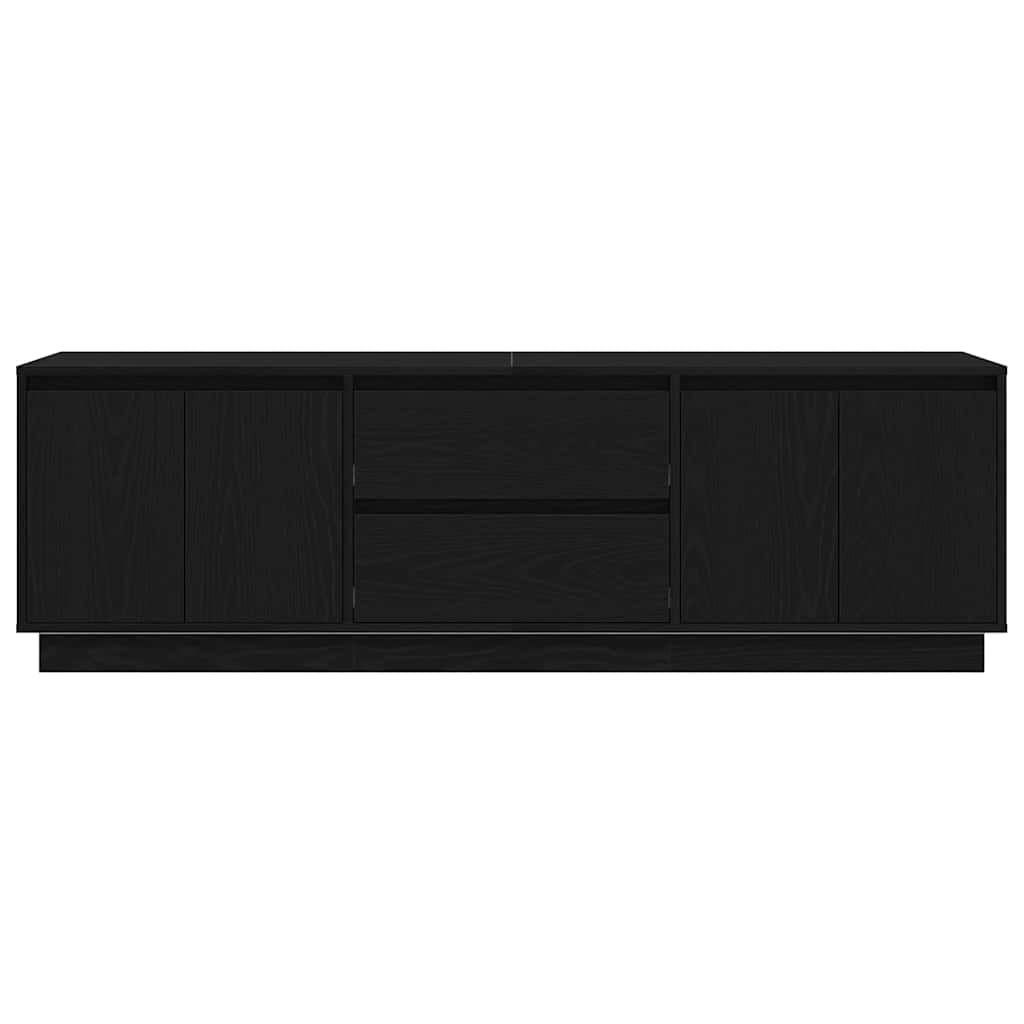 TV ormarić s LED svjetlima crni 160,5x41x50 cm