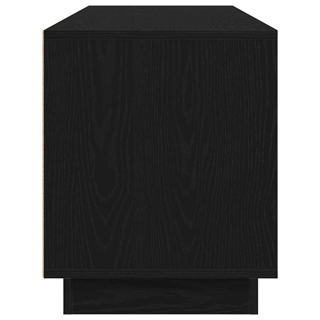 TV ormarić s LED svjetlima crni 160,5x41x50 cm