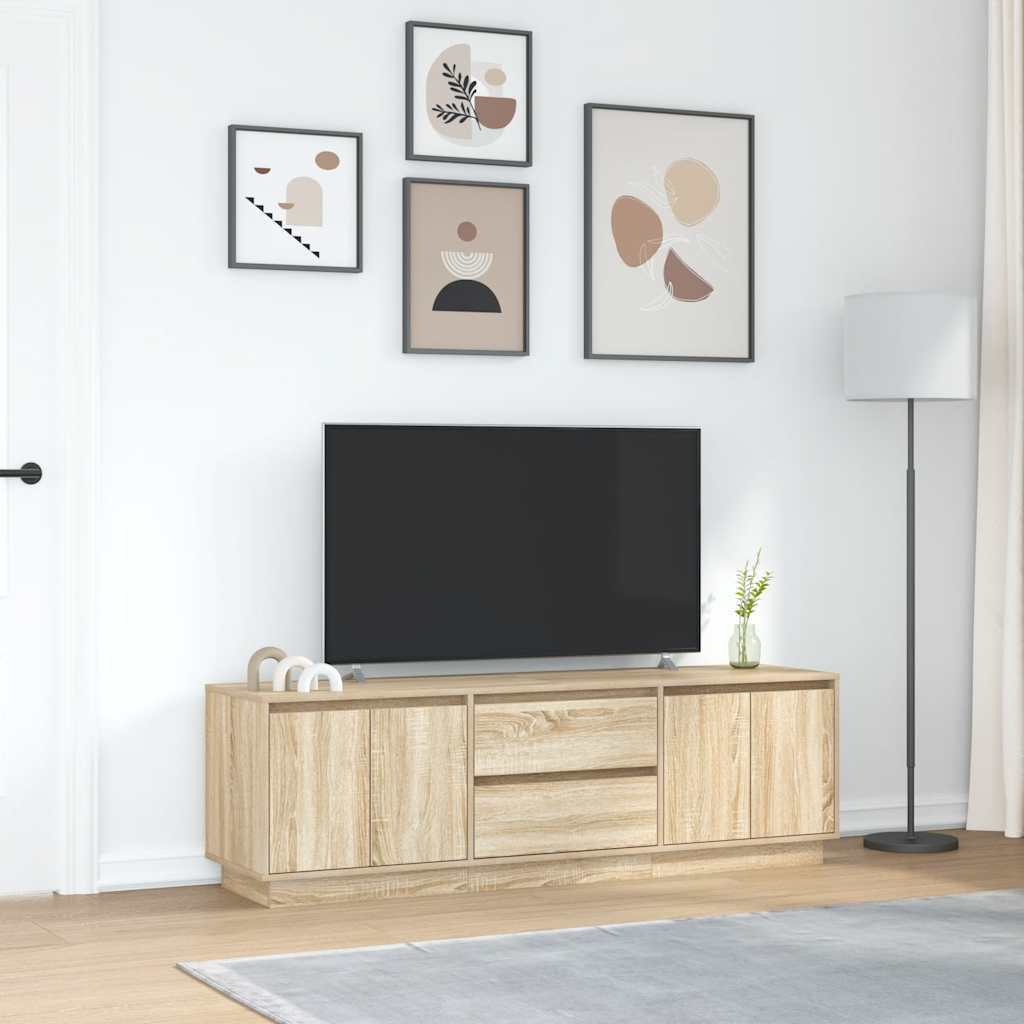 TV ormarić s LED svjetlima boja hrasta sonome 160,5x41x50 cm