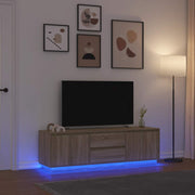 TV ormarić s LED svjetlima boja hrasta sonome 160,5x41x50 cm