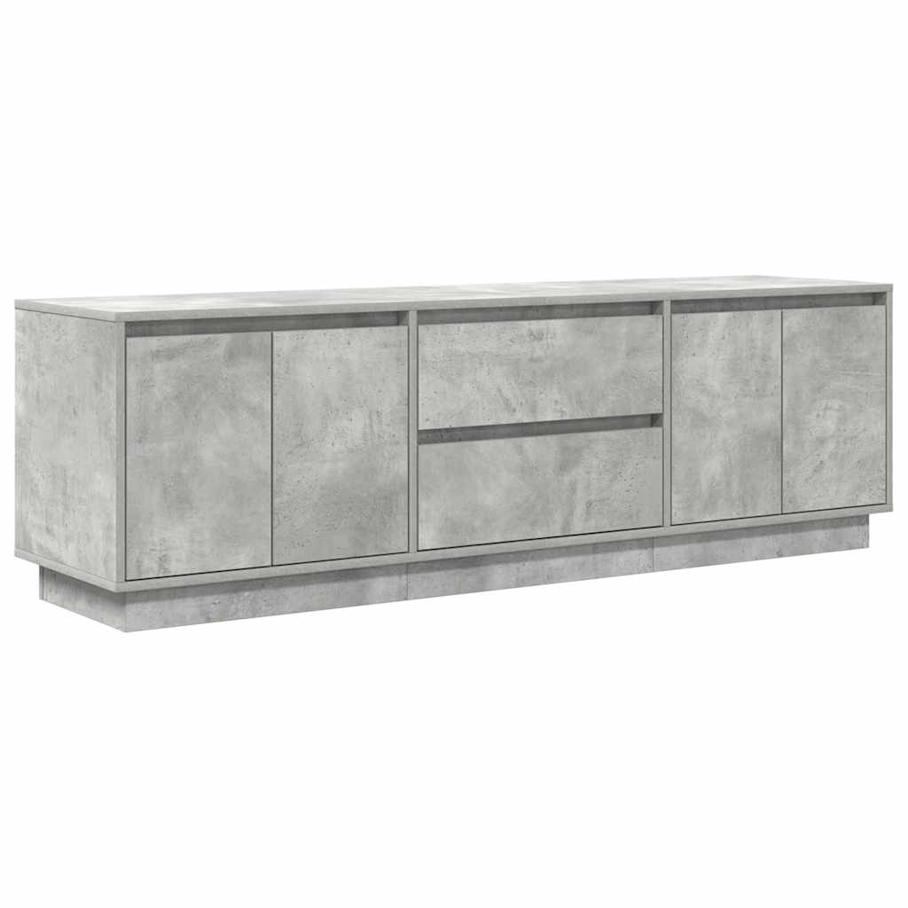 TV ormarić s LED svjetlima siva boja betona 160,5x41x50 cm