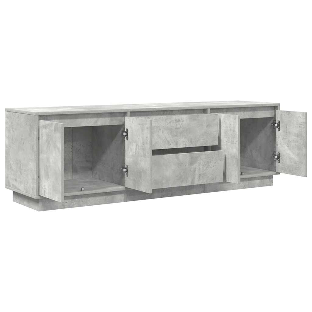 TV ormarić s LED svjetlima siva boja betona 160,5x41x50 cm