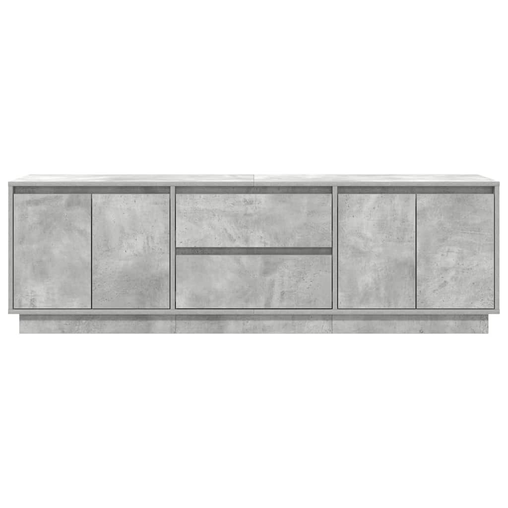 TV ormarić s LED svjetlima siva boja betona 160,5x41x50 cm