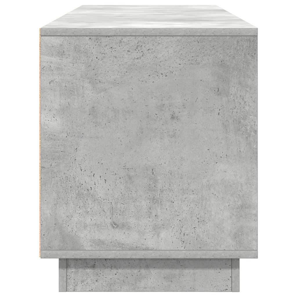 TV ormarić s LED svjetlima siva boja betona 160,5x41x50 cm