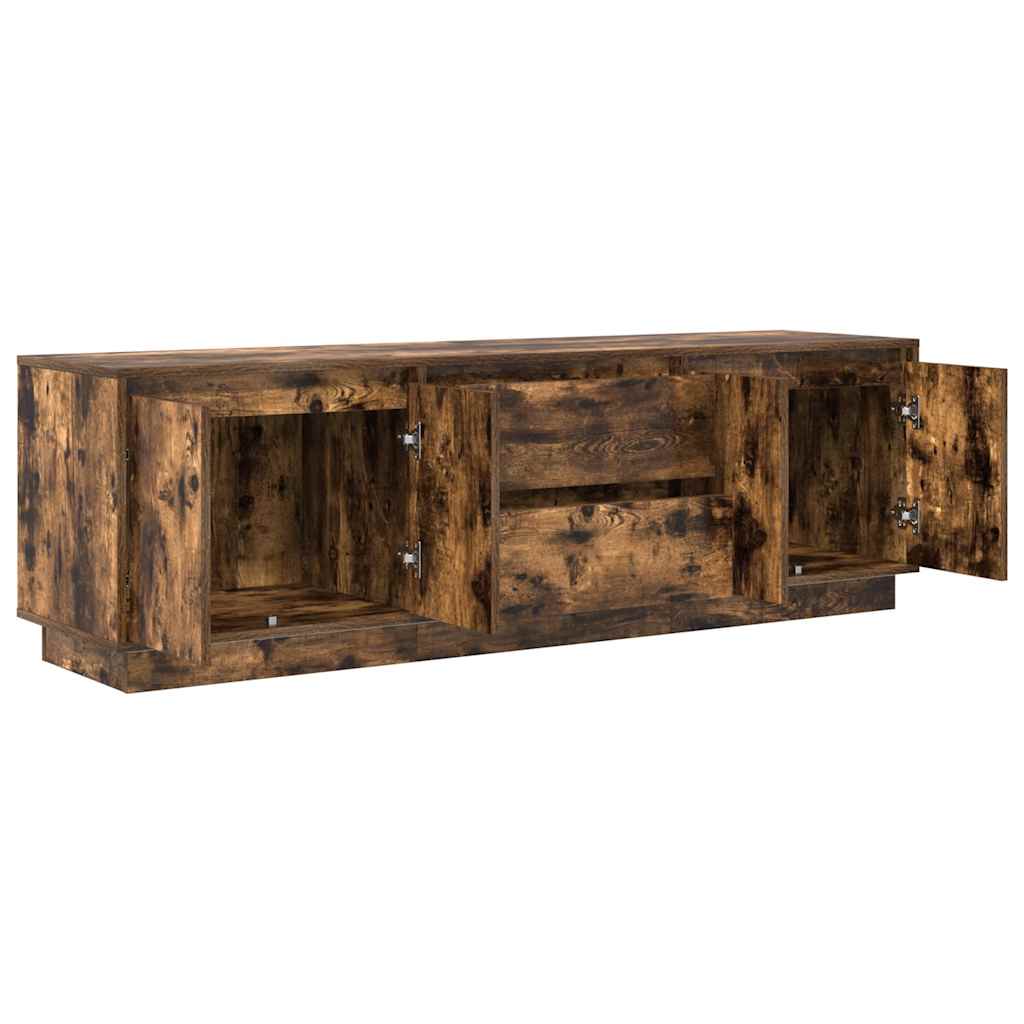 TV ormarić s LED svjetlima boja dimljenog hrasta 160,5x41x50 cm