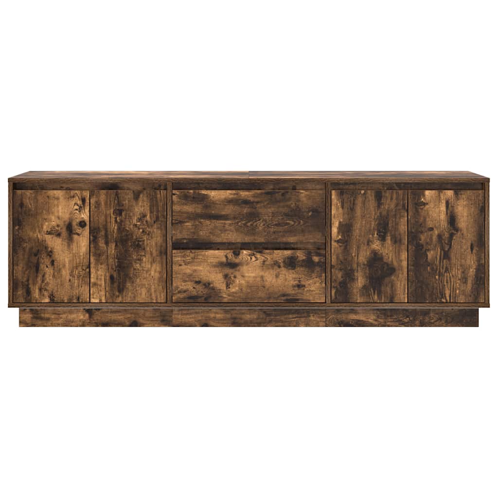 TV ormarić s LED svjetlima boja dimljenog hrasta 160,5x41x50 cm