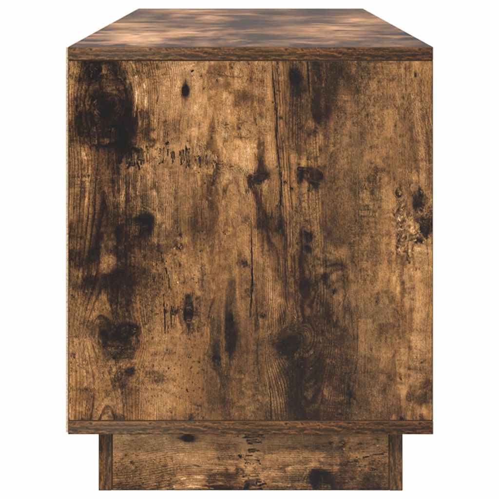 TV ormarić s LED svjetlima boja dimljenog hrasta 160,5x41x50 cm