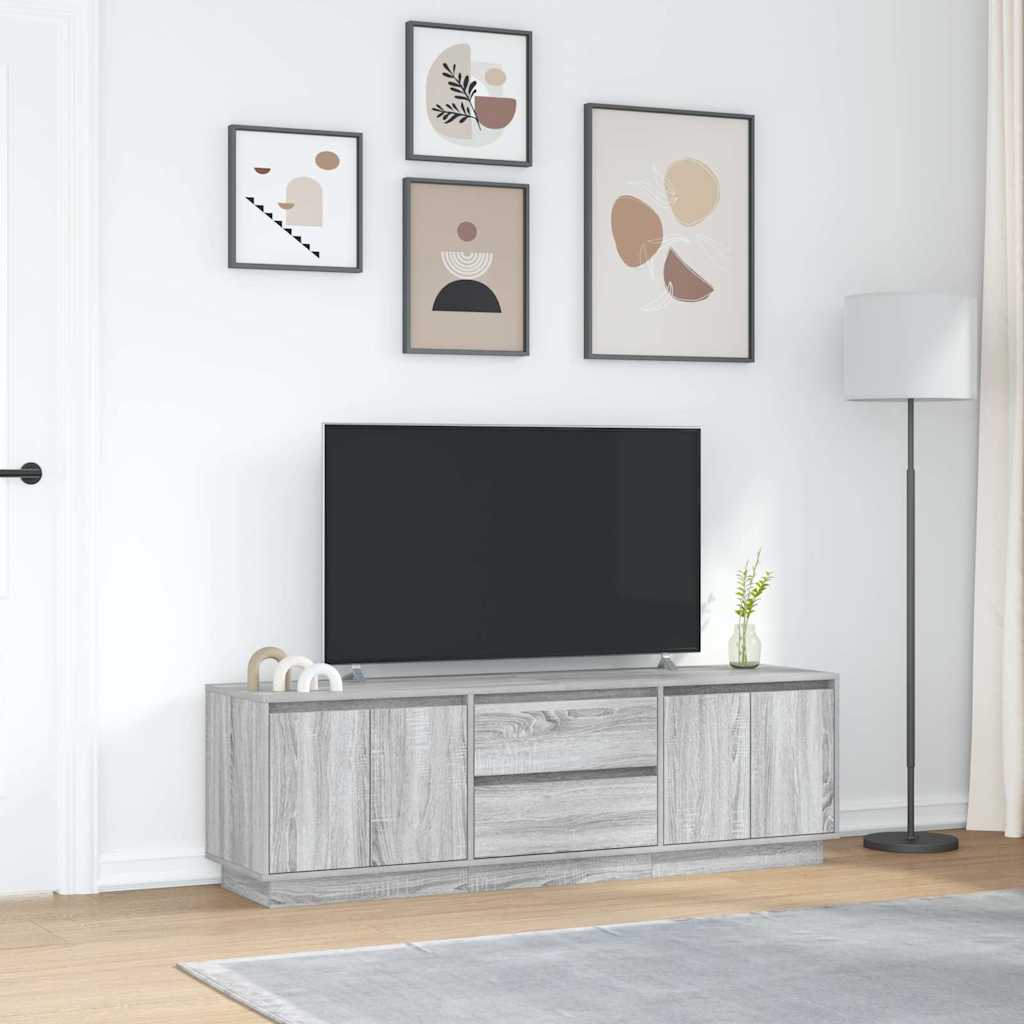 TV ormarić s LED svjetlima boja hrasta 160,5x41x50 cm