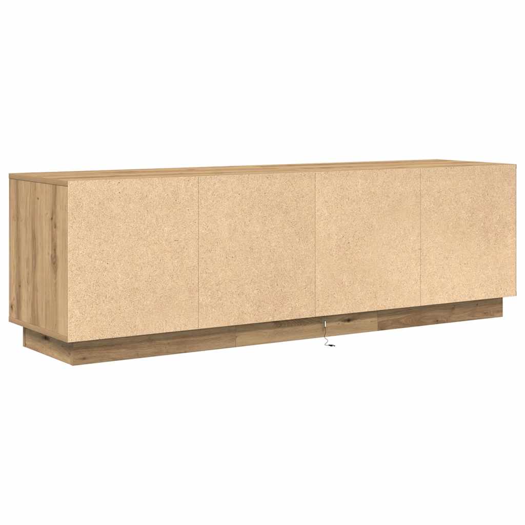TV ormarić s LED svjetlima artisan hrast 160,5x41x50 cm