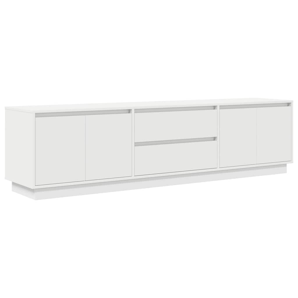 TV ormarić s LED svjetlima bijeli 193,5x41x50 cm