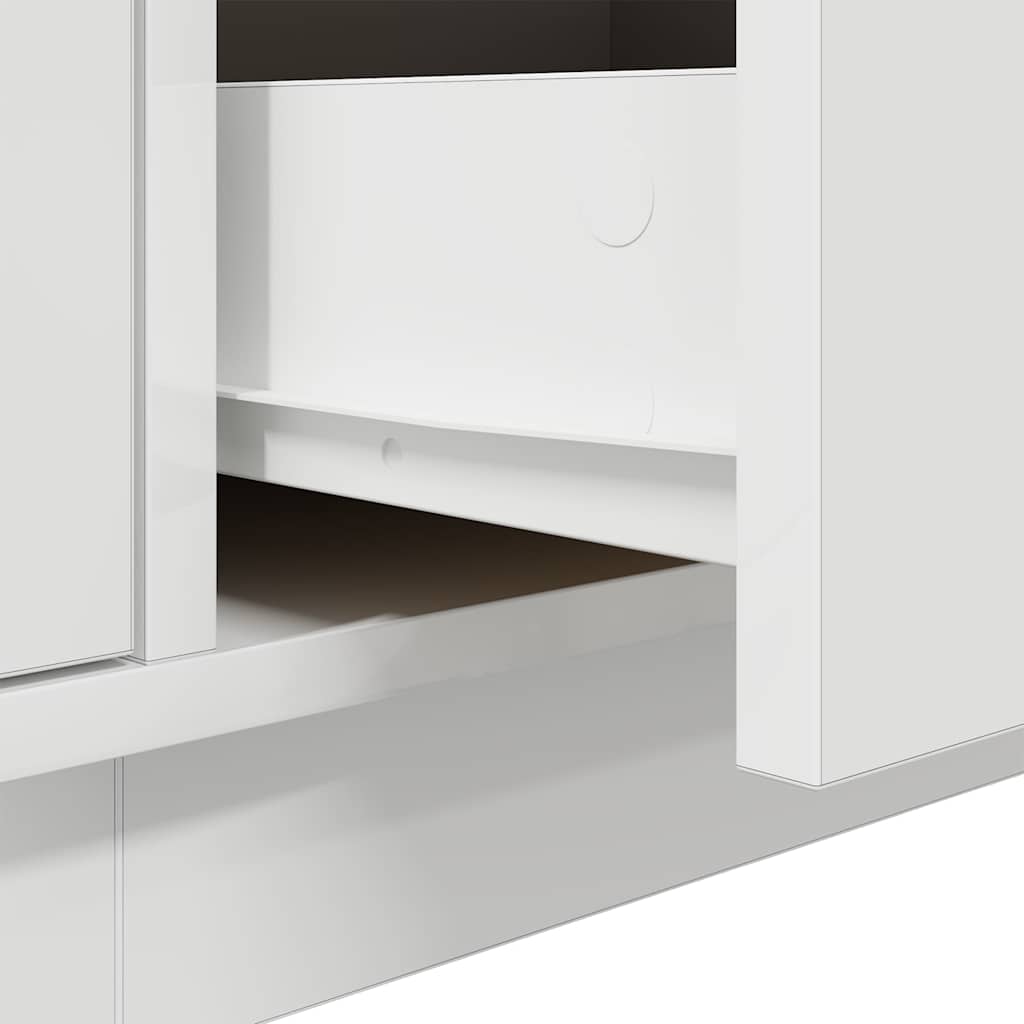 TV ormarić s LED svjetlima bijeli 193,5x41x50 cm