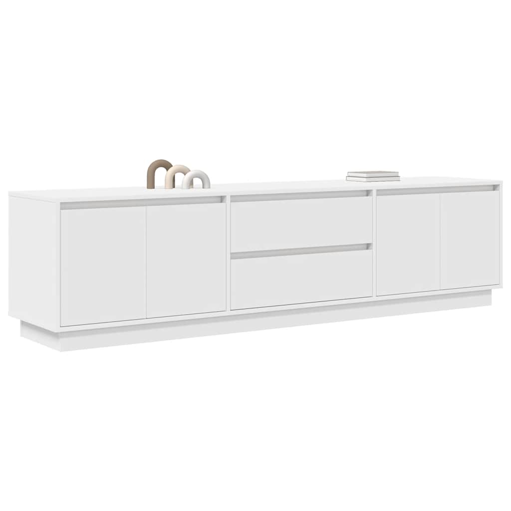 TV ormarić s LED svjetlima bijeli 193,5x41x50 cm