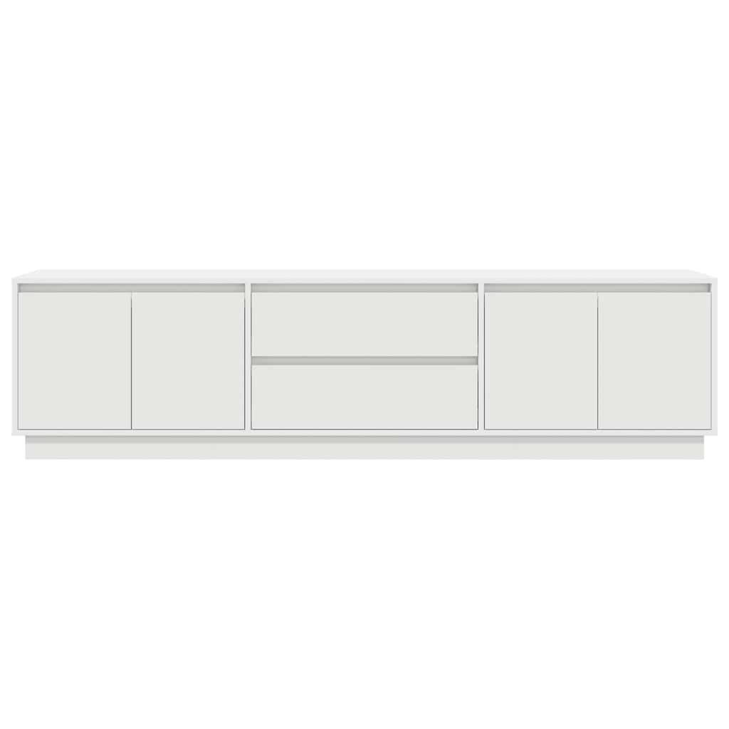 TV ormarić s LED svjetlima bijeli 193,5x41x50 cm