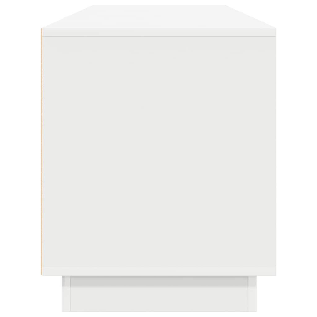 TV ormarić s LED svjetlima bijeli 193,5x41x50 cm