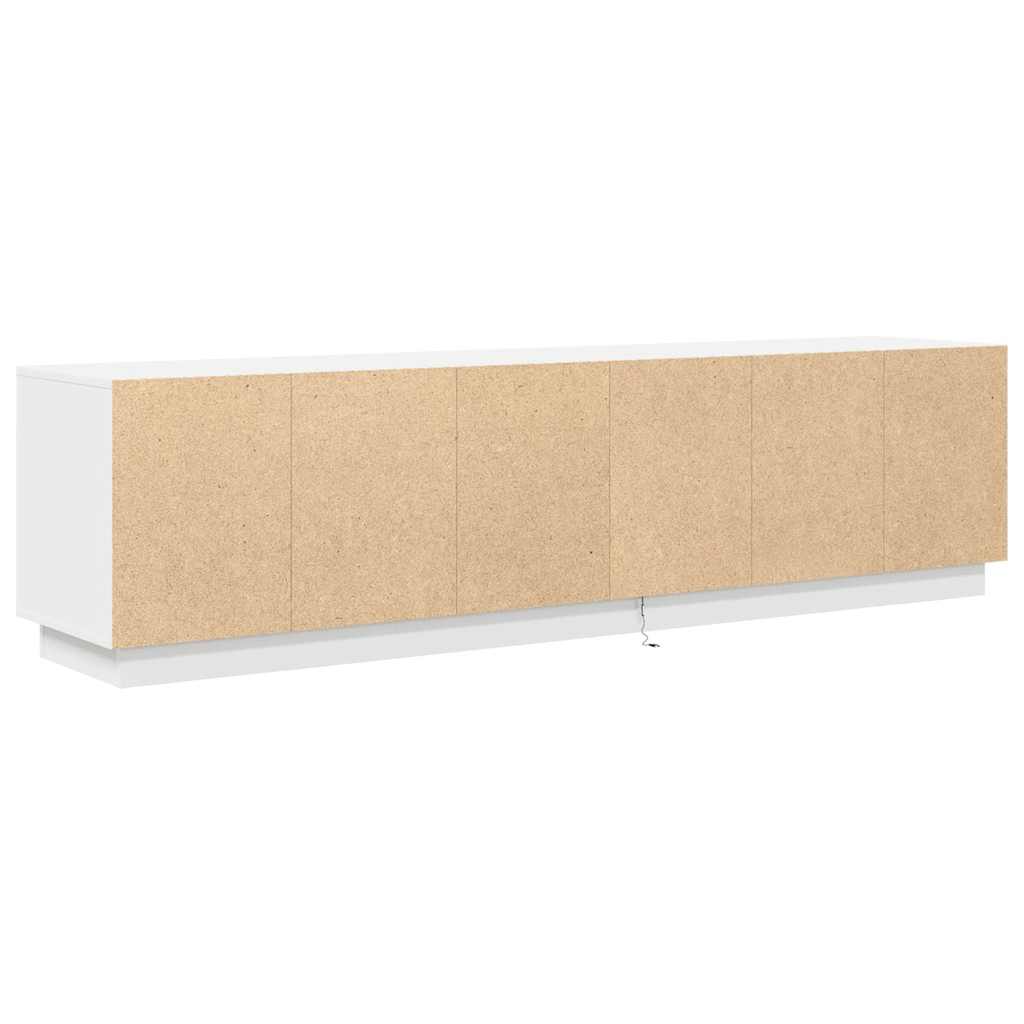 TV ormarić s LED svjetlima bijeli 193,5x41x50 cm
