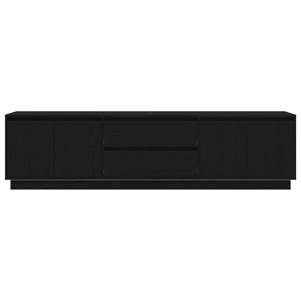 TV ormarić s LED svjetlima crni hrast 193,5x41x50 cm