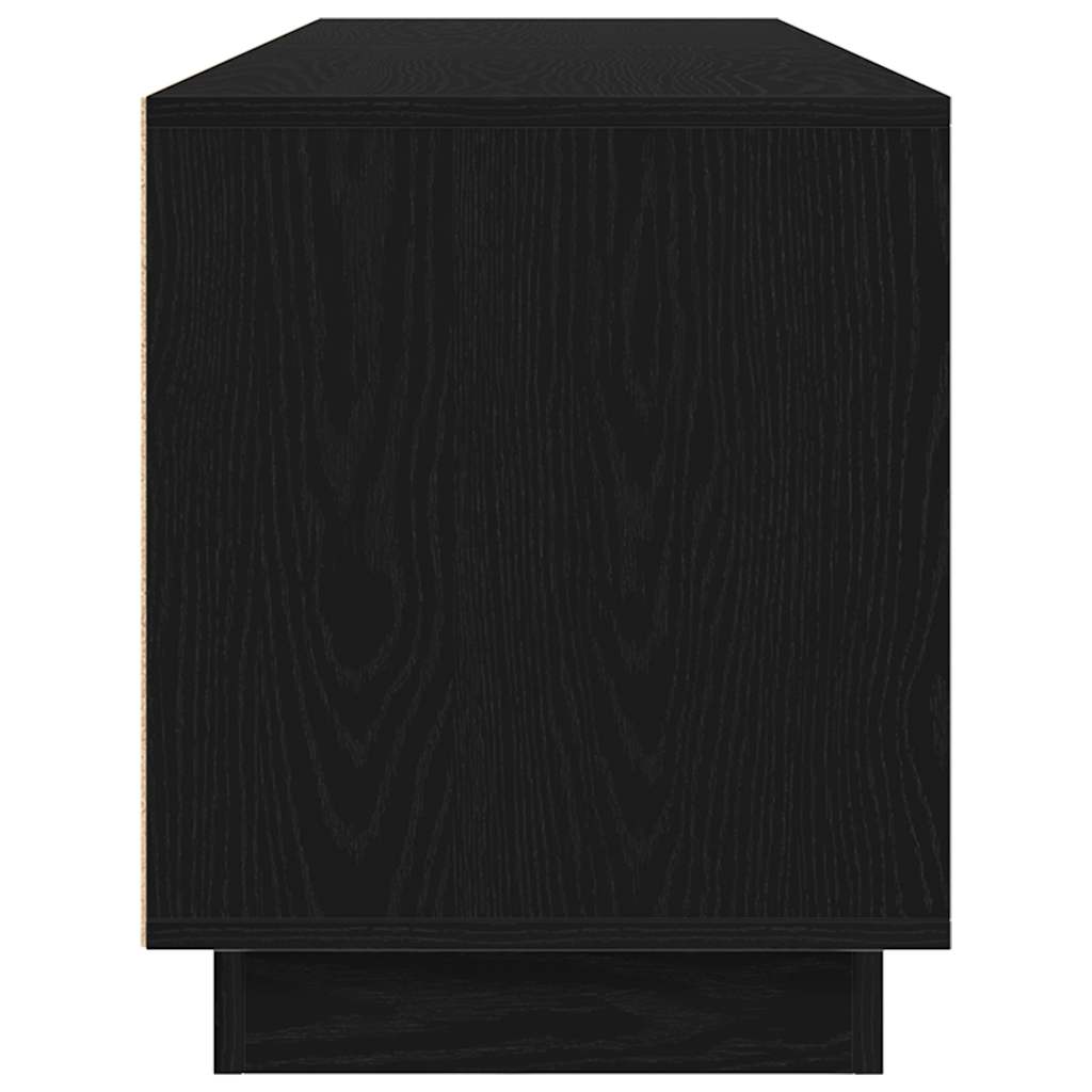 TV ormarić s LED svjetlima crni hrast 193,5x41x50 cm