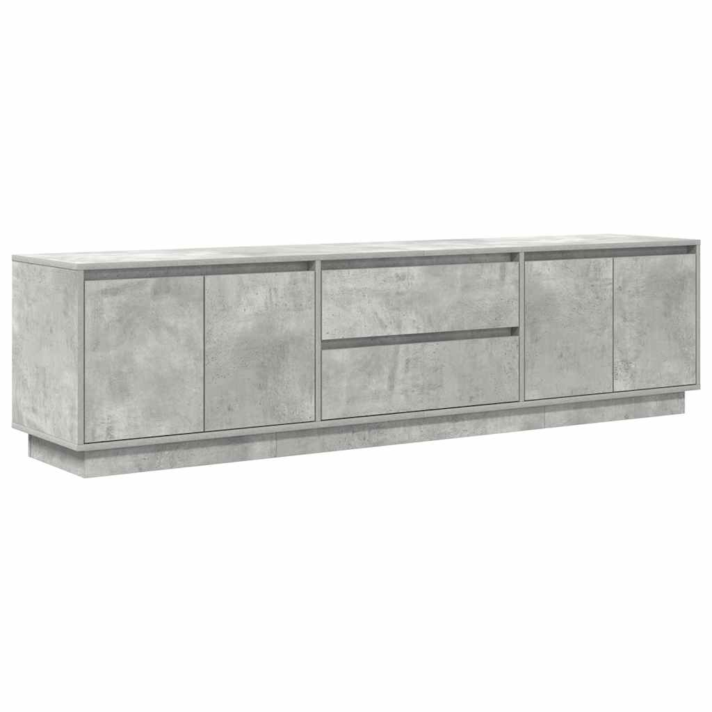 TV ormarić s LED svjetlima siva boja betona 193,5x41x50 cm