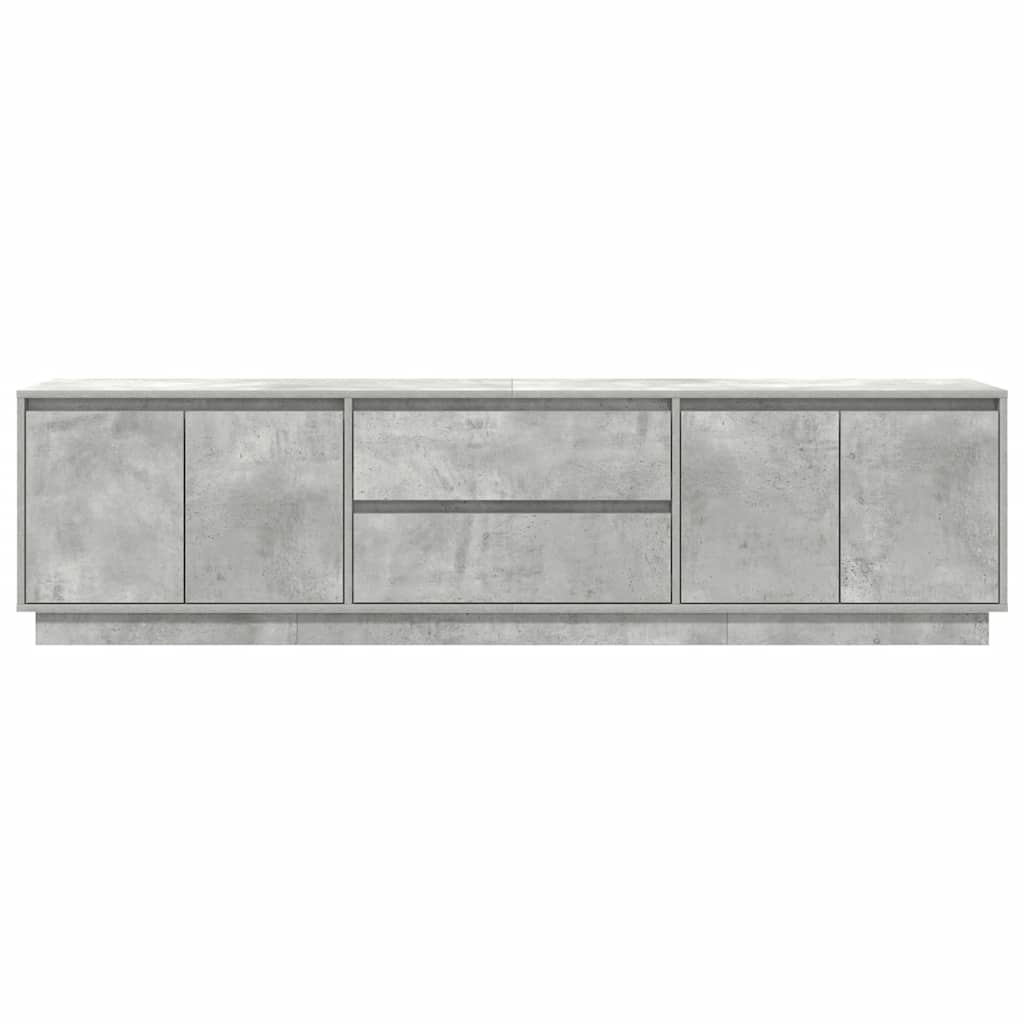 TV ormarić s LED svjetlima siva boja betona 193,5x41x50 cm