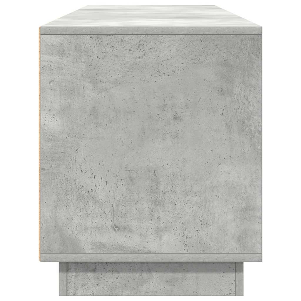 TV ormarić s LED svjetlima siva boja betona 193,5x41x50 cm